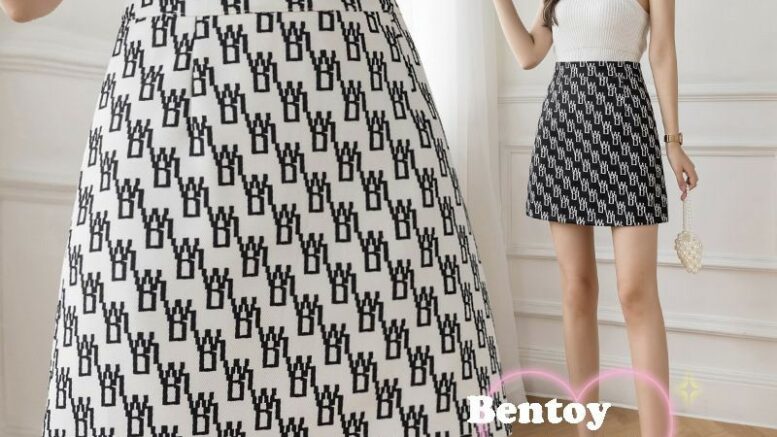 Bentoy*พร้อมส่ง*กระโปรงสั้นทรงเอเอวสูงลายเต็มตัวสไตล์เกาหลี(8117)